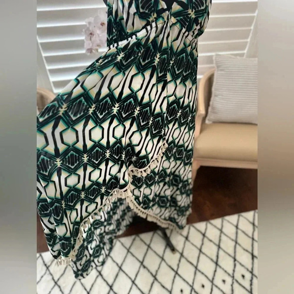 NWT | Coastal Blue | Halter Neck Tassel Trim Cover Up - Size 1X - Picture 3 of 8